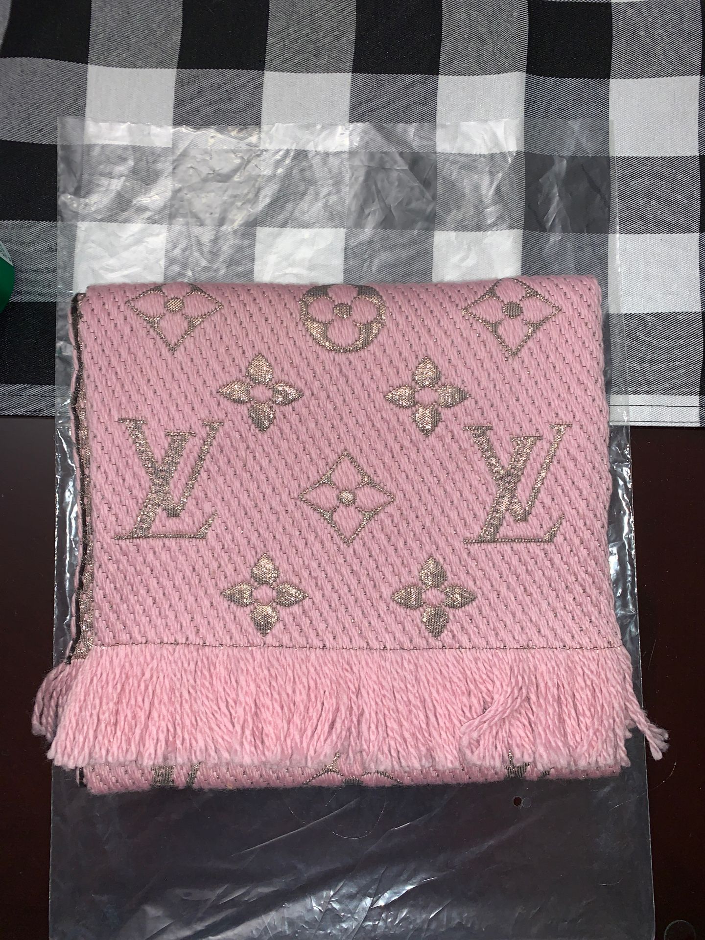 Louis Vuitton Pink Logomania Scarf