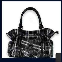 Plaid Purse With Adjustable Strap Included 