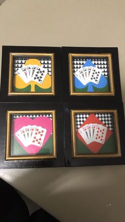 4 pieces of art(poker themed)