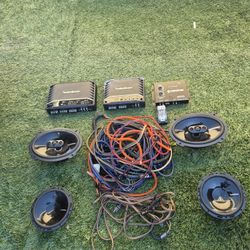 Sound System Speakers,cables 