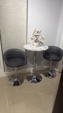 Bar Stools 2 and Table