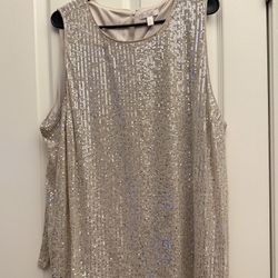 Lauren Conrad 2XL Sequin Blouse