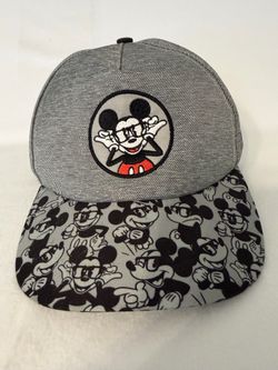 Disney Parks Adult Adjustable Mickey Mouse Glasses Flat Brim Baseball Cap Hat