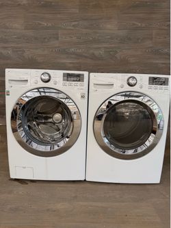 LG washer and gas dryer laundry set