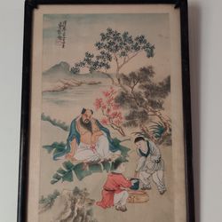 Antique Chinese Painting On Silk 