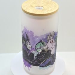 Disney Villains Frosted Glass Cup