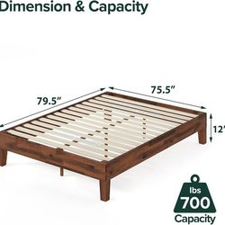ZINUS Deluxe Wood Platform Bed Frame King