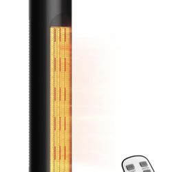 Space Heater for Indoor Use, 34" Space Heater for Large Room, 1500W Tower Heater with Remote, Adjustable Thermostat, 12H Timer, 70° Oscillation, Overh