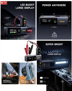 Fanttik Potent T10 1800A Portable Jump Starter for 7.0L Gas and 5.0L Diesel