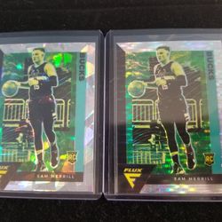 Pack Fresh Sam Merrill Rookies Flux Cracked Ice and Pulsar Pair Cavs Guard