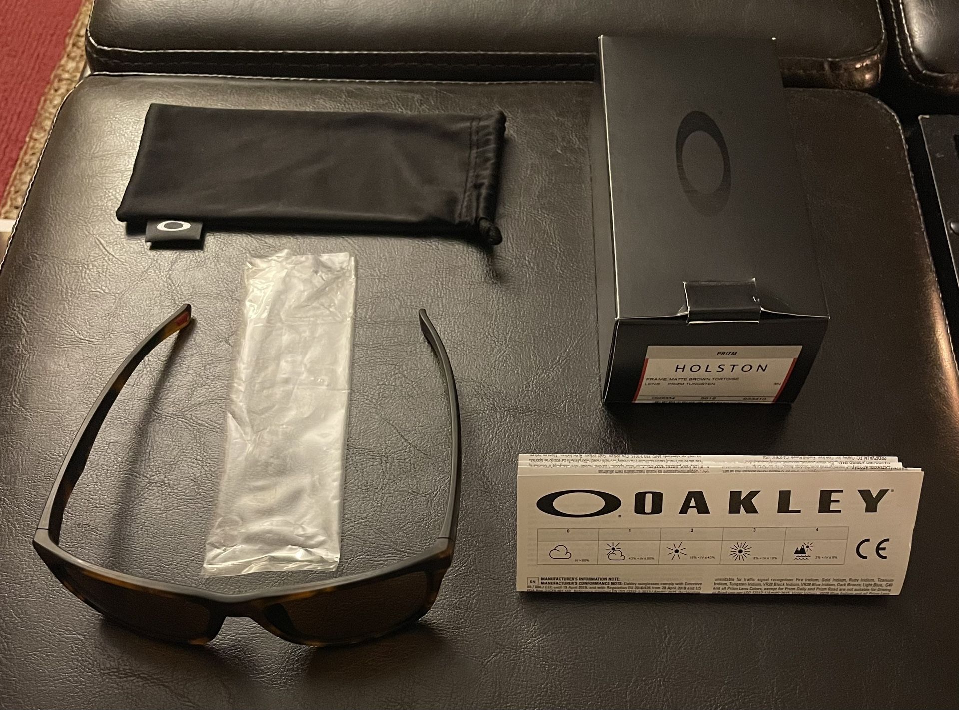 Oakley Holston Matte Brown Tortoise Prizm Tungsten Sunglasses!