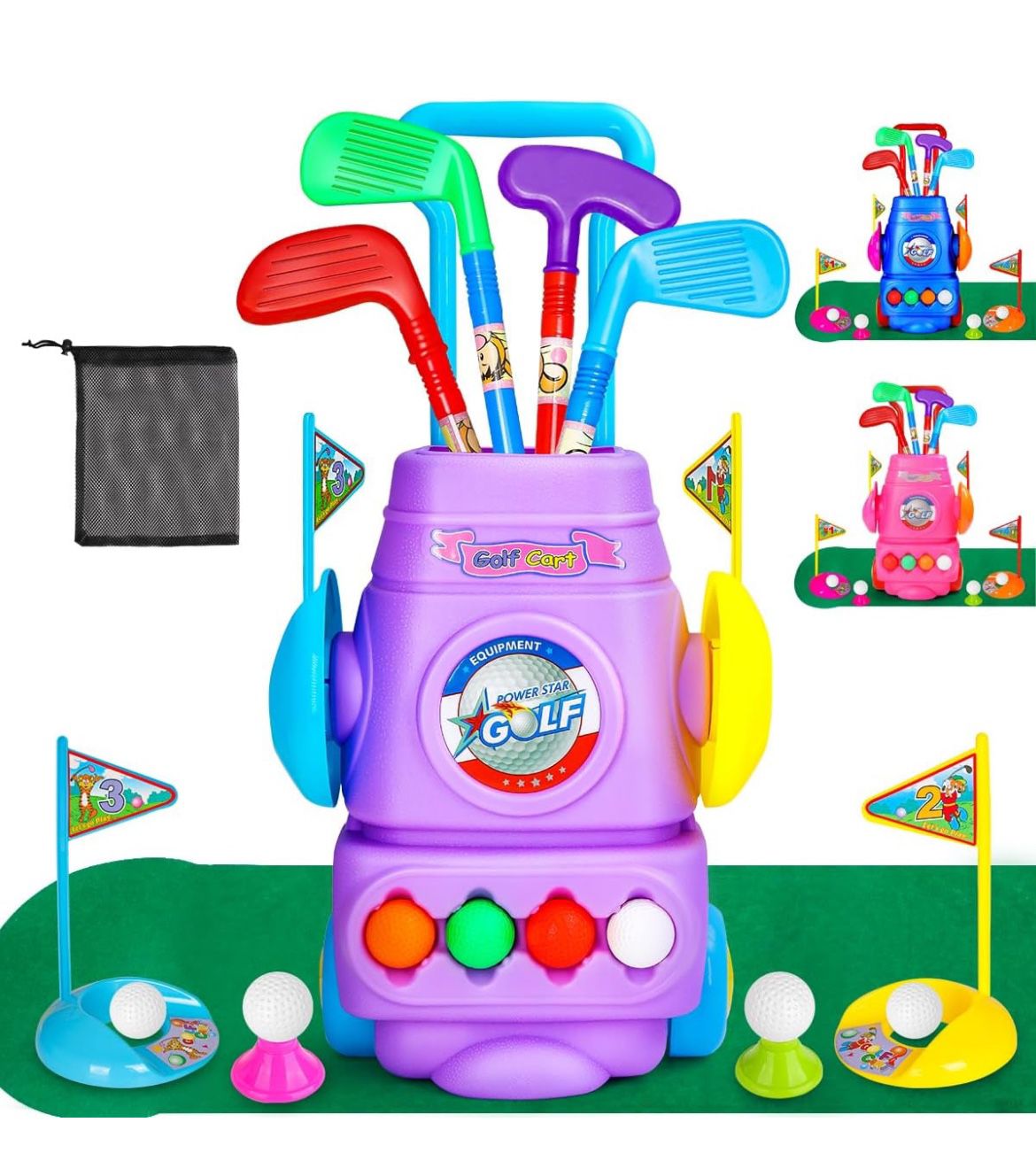 Kids Golf Club Set - Toddler Golf Ball Game Play Set Sports Toys Gift for Boys Girls 3 4 5 6 Year Ol
