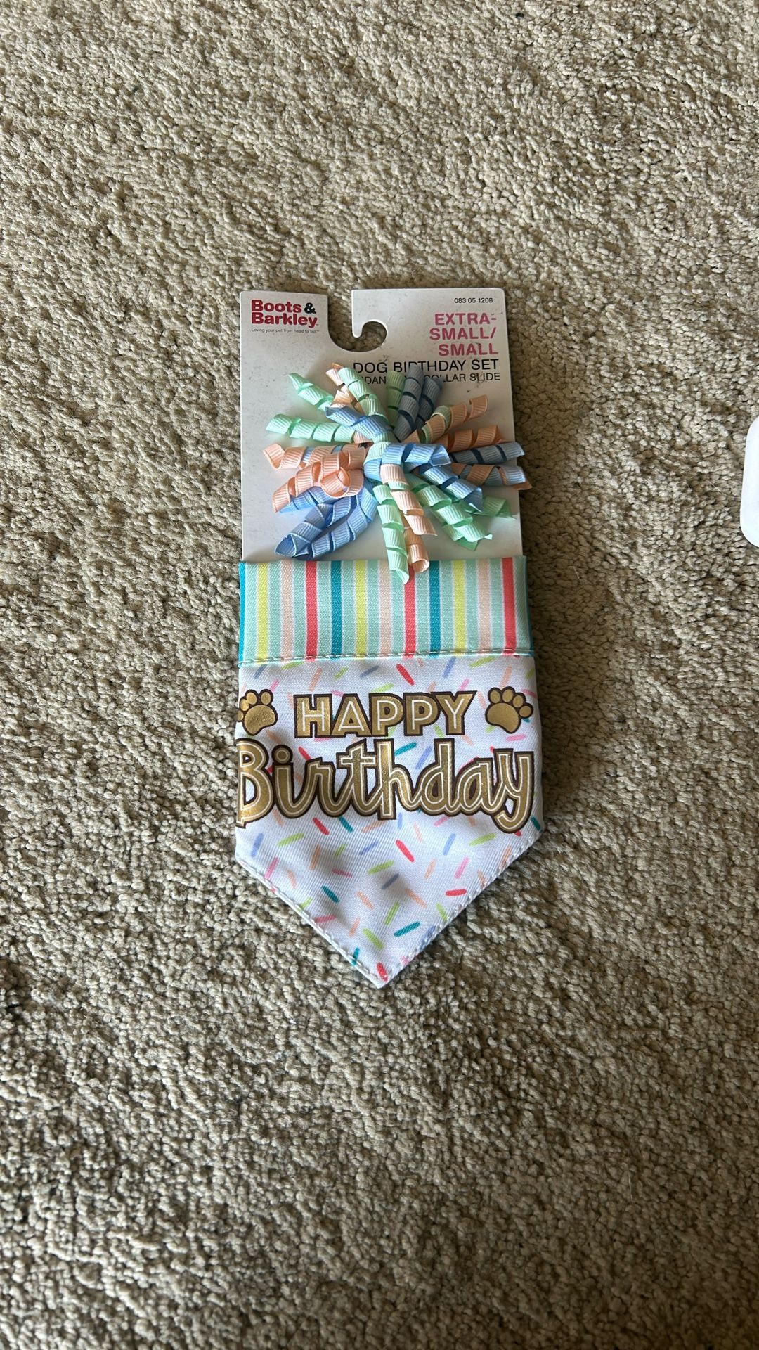 Happy Birthday Dog Collar Slide Bandana And Bow