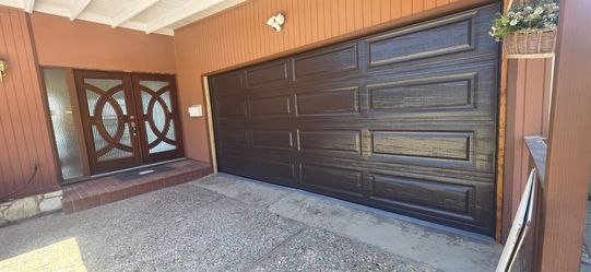 Dark Brown Raised Panel Garage Door