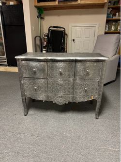 Silver bohemian style dresser