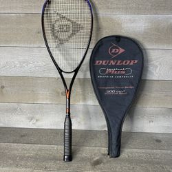 Dunlop Tactical Plus Squash Racquet Racket 500cm Oversize 190g With Head Cover