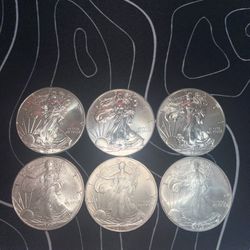 American Silver Eagle 1 oz .999 Silver Coins (2007 & 2014)