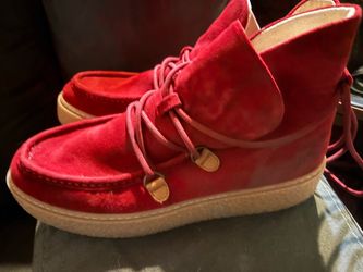 Red Suede Moccasin Chukka Boots
