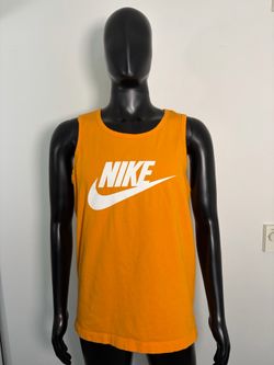 Nike Futura Swoosh Logo Men’s Running Workout Tank Top (Orange / Large)