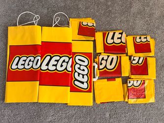 LEGO Store Shopping Bags Lot of 10 – Paper & Plastic – Various Sizes
