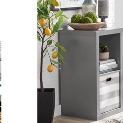 Bookcase, Bookshelves, 2 Cubes , Gray