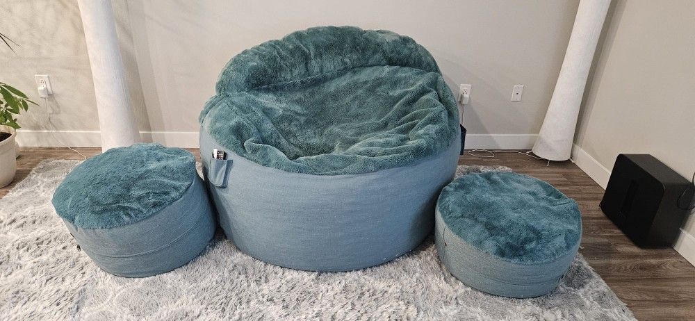 Corduroy Bean Bag Style Lounge Chair