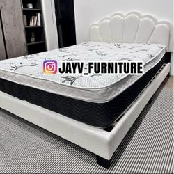 New Queen Bed Frame With Mattress 