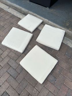 Set of 4 Outdoor patio chair Seat Cushions modern 18.5x17 removable washable covers