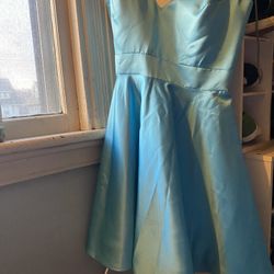 Silky blue dress