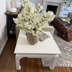 White Solid Wood End Tables (2)