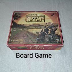 The Settlers Of Catan Board Game (Is Complete Except For 1 Red Church Piece Is Missing)