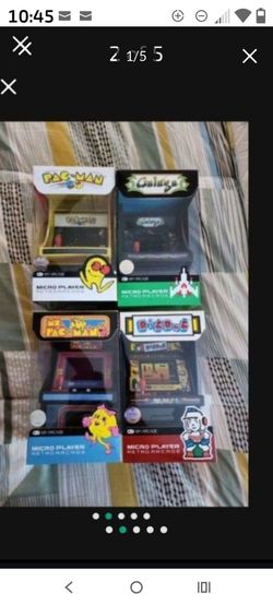 4 - MINI ARCADES GAMES NEVER USED PAC MAN ,MS PACMAN, GALAGA & DIG DUG