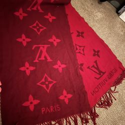 Authentic Reversible Red LV Reykjavik Scarf