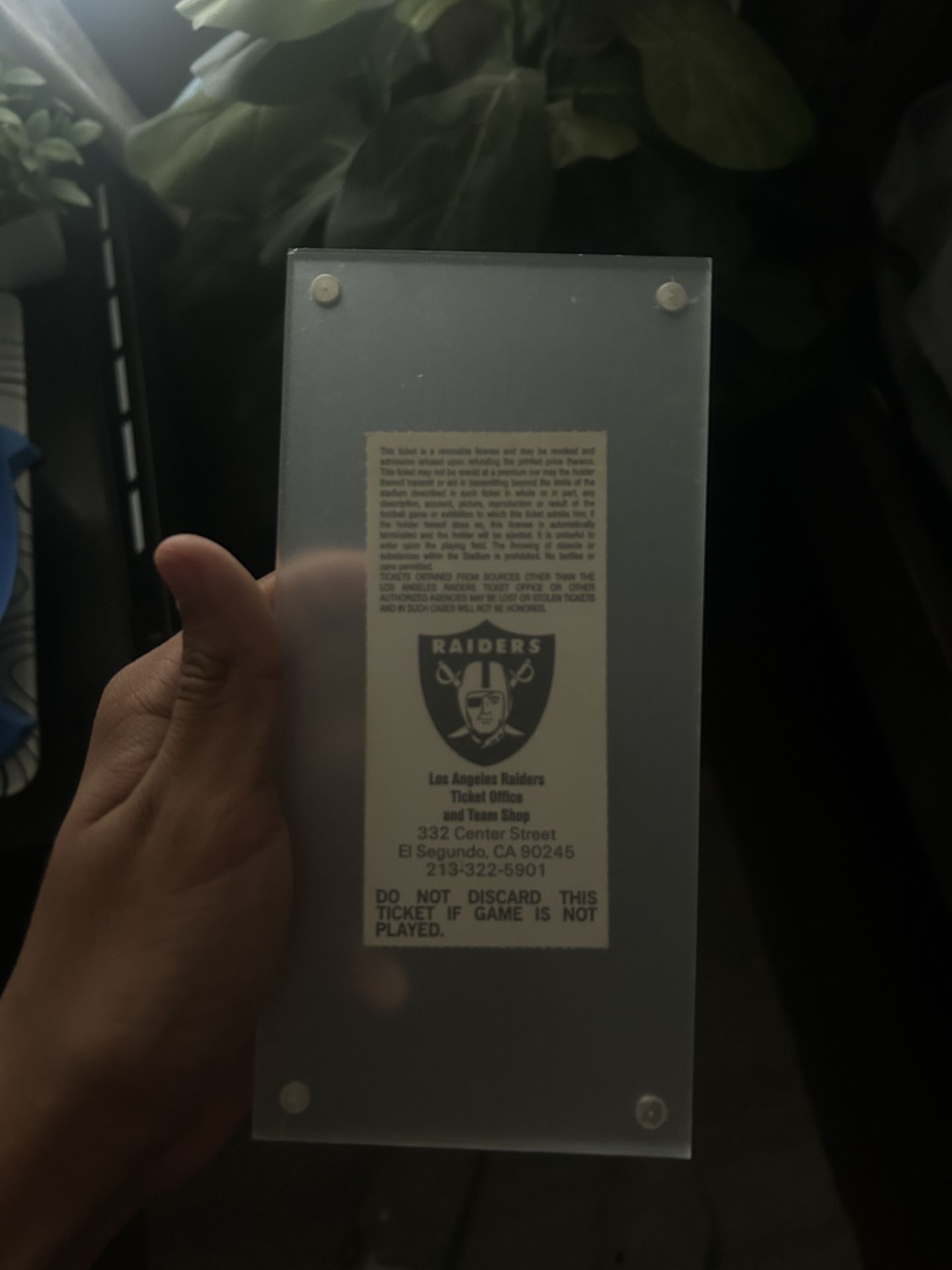 Bo Jackson’s Last Game Real Ticket Memrobillia