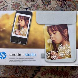 New in Box HP Sprocket Studio Digital Bluetooth Laser Instant Photo Printer 4x6" Pictures (3MP72A)