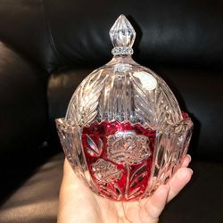 Anna Hutte Bleikristall lead crystal candy dish