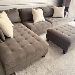 Perfect Condition Sectional + Ottoman