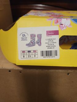 Joules Rain Boots- Girls Size 9