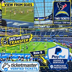 Two LA Chargers vs Texans NFL Tickets
