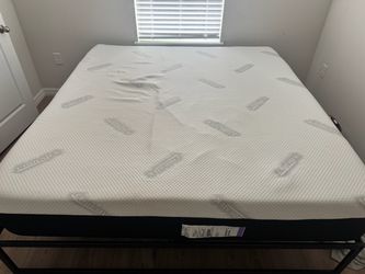 Cool Silk king mattress with metal frame