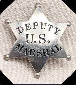 Antique 1800s U.S. Marshall Badge