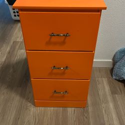 Orange mini drawer