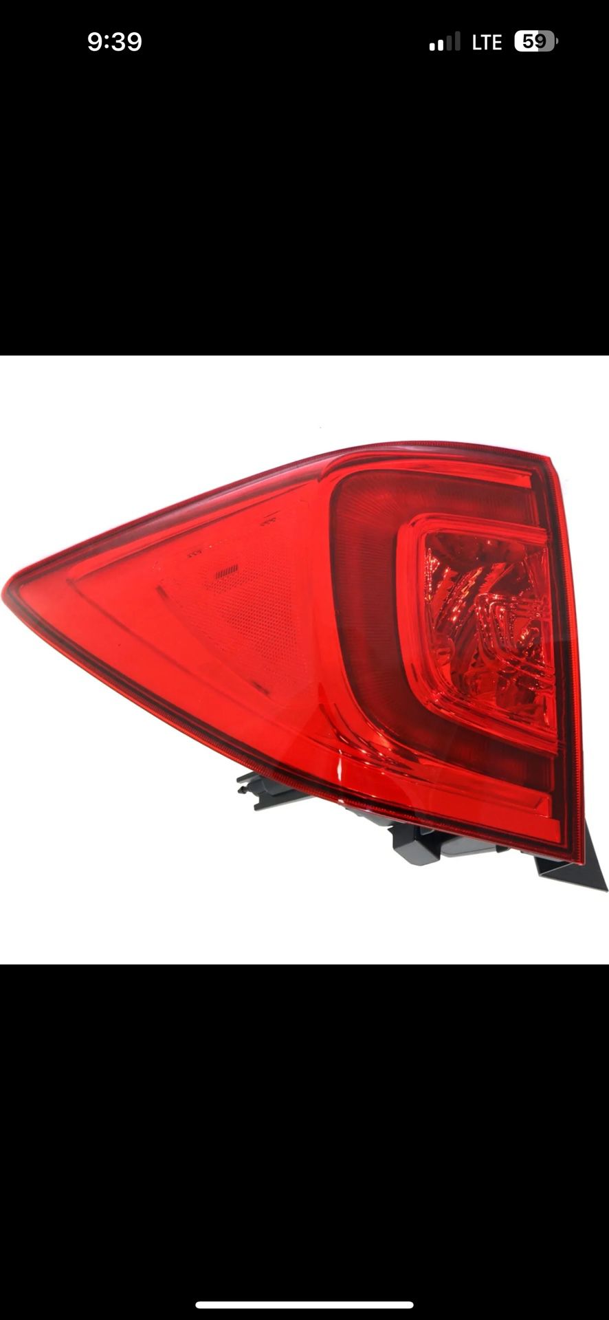 Tail Light For 16 Honda Pilot Driver Side Outer Body Mounted