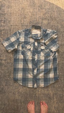 Orvis Men's Plaid Short Sleeve Button-Up Shirt