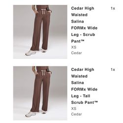 XS fig Scrubs In color Cedar