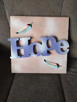 Homemade Hope Wall hanging. 
