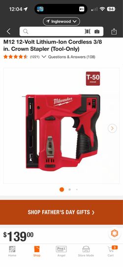 M12 Milwaukee Staple Gun