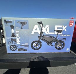 Jetson Adult Axle X 12" Step-Over Electric Folding Bike bicycle- Black: 15.5 mph, 220 lb Capacity