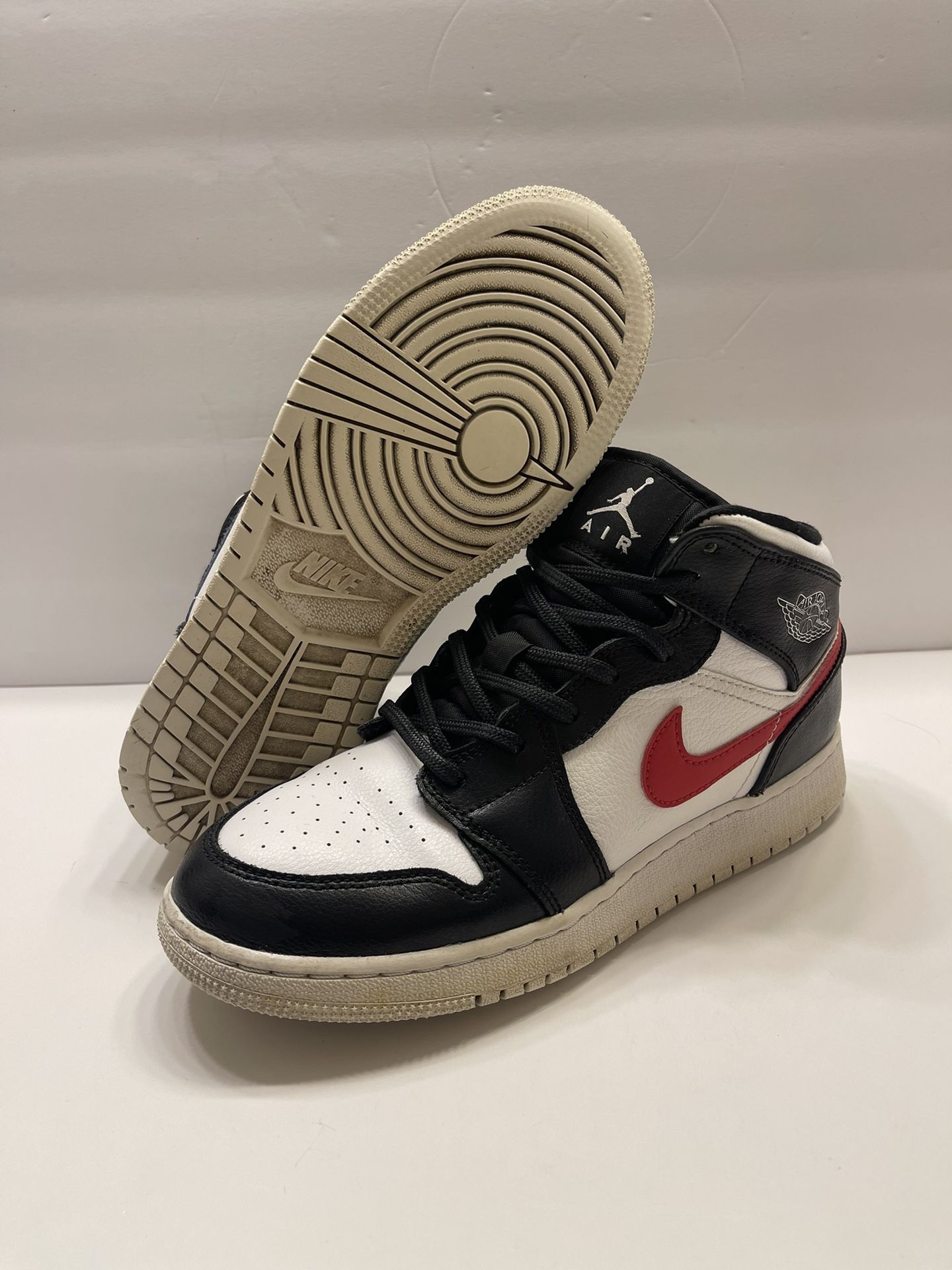 Nike Air Jordan Retro Mid Multi color Swoosh Sneaker GS Size