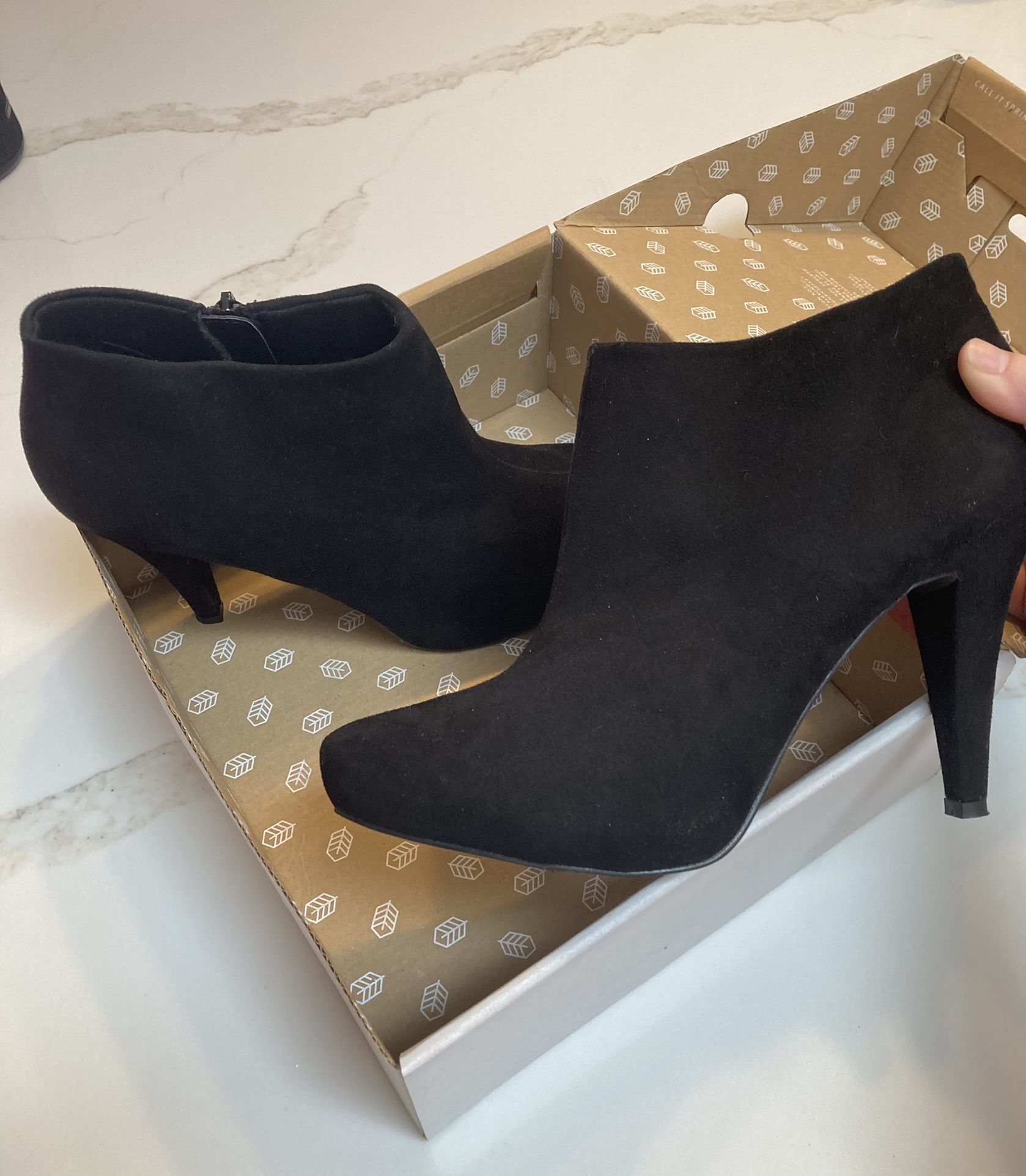 Size 10 Black Bootie Heels